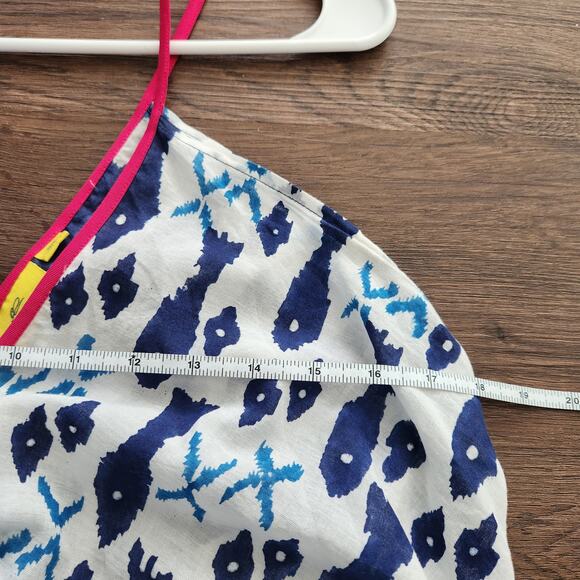 Roberta Roller Rabbit Fish Printed Scarf Dress O/S Beach Resortwear Vacation - Picture 7 of 8